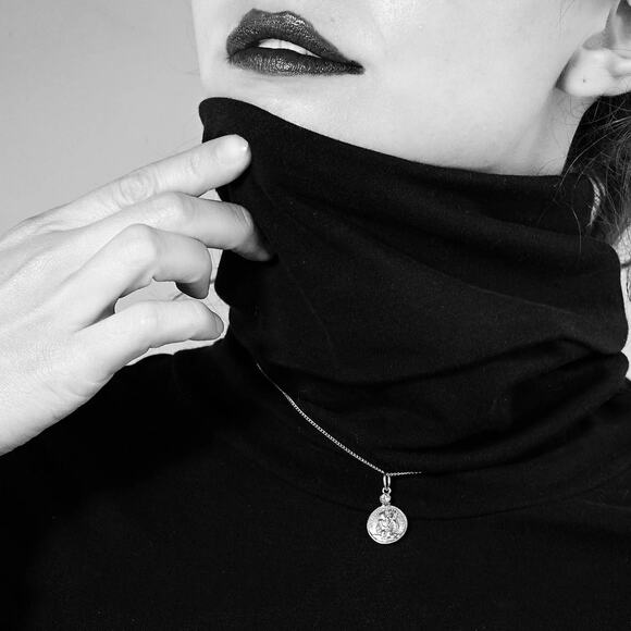 VIRGINS SAINTS & ANGELS VSA Saint Christopher Charm Necklace in Silver - Picture 2 of 8